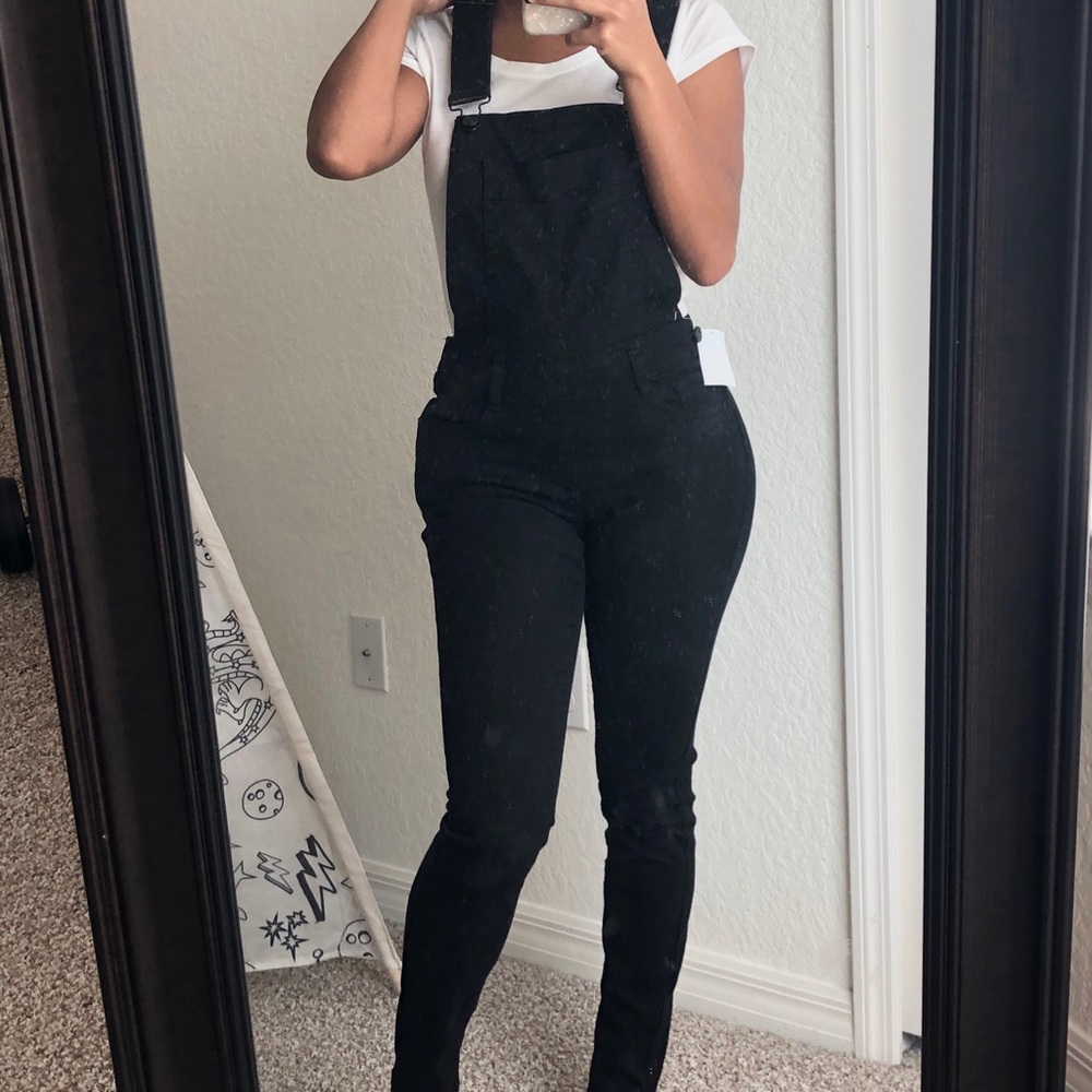 Black Jean Overalls